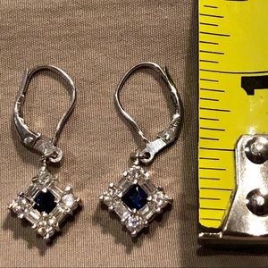 Jewelry - Sapphire & Diamond Earrings White Gold Jewelry - Sapphire & Diamond Earrings White Gold